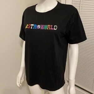 Astroworld Cosmic Vibes Graphic Black T-Shirt Sz M